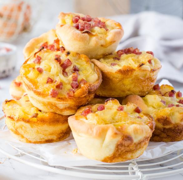 Zwiebelkuchen-Muffins