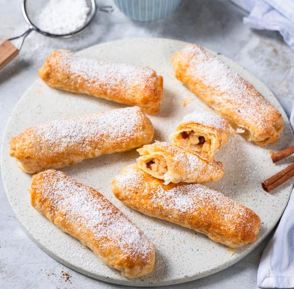 Mini-Apfelstrudel mit Blätterteig