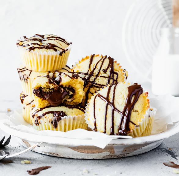 „Nutella"-Muffins mit flüssigem Kern