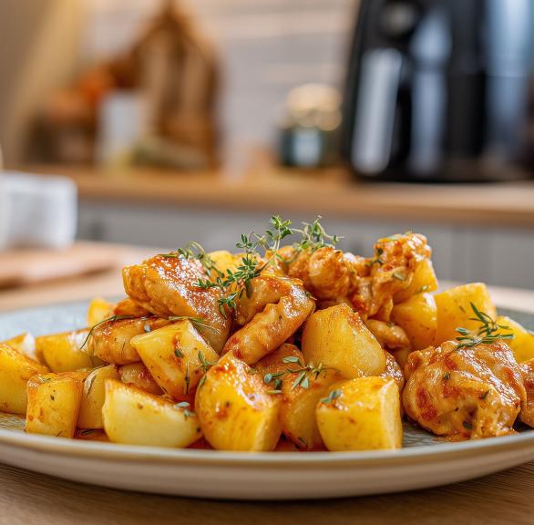 Saftiges Hähnchen mit Kartoffeln