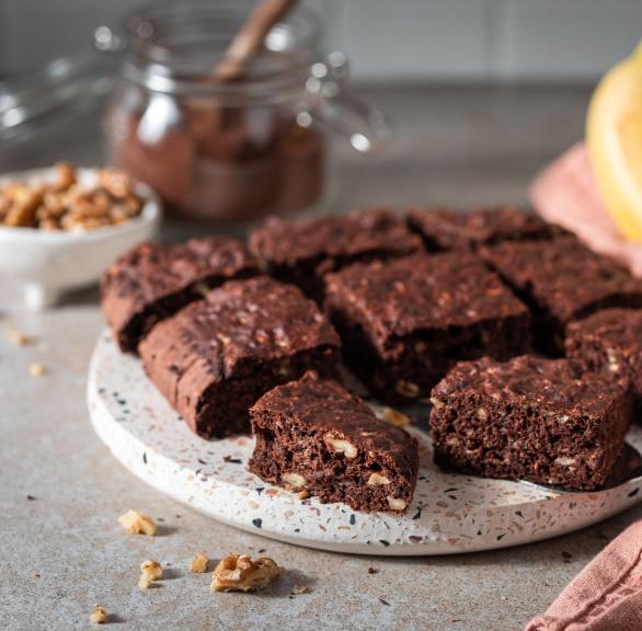 Softe Bananenbrot-Brownies ohne Zucker