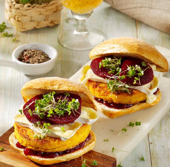 Burger mit Camembert