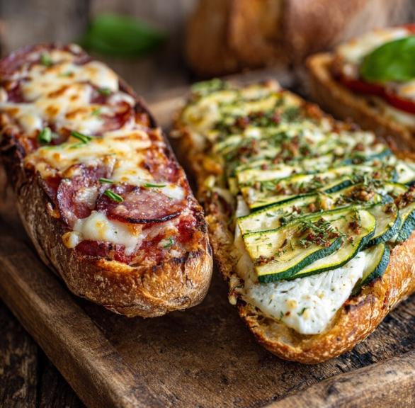 Gefüllte Baguette Sandwiches