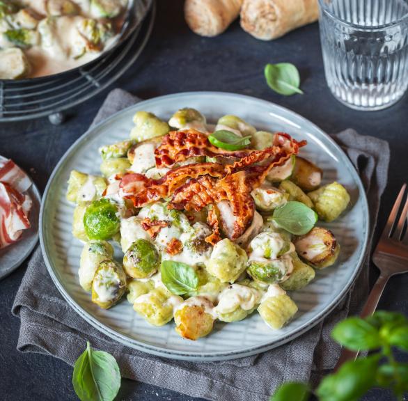 Gnocchi mit Rosenkohlgemüse