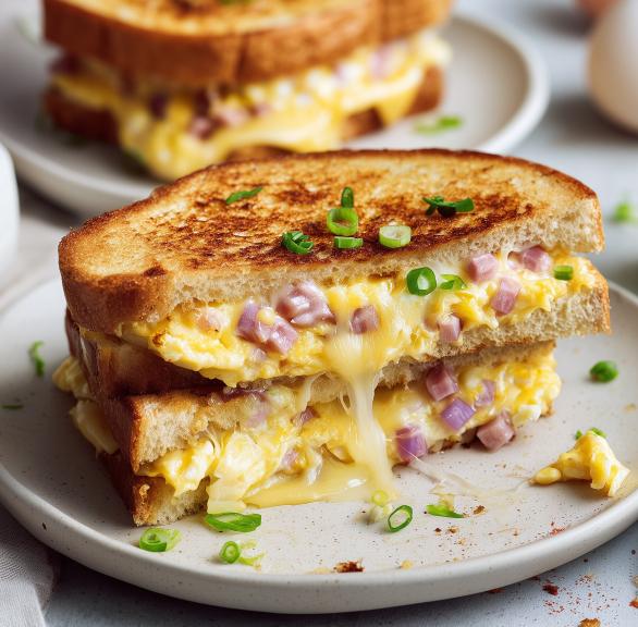Käse-Schinken-Omelett-Toast in 15 Minuten