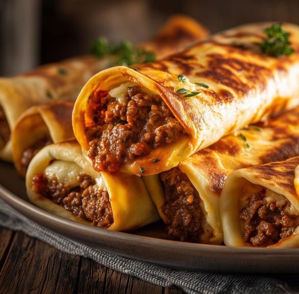Lasagne-Wraps mit Hackfleisch
