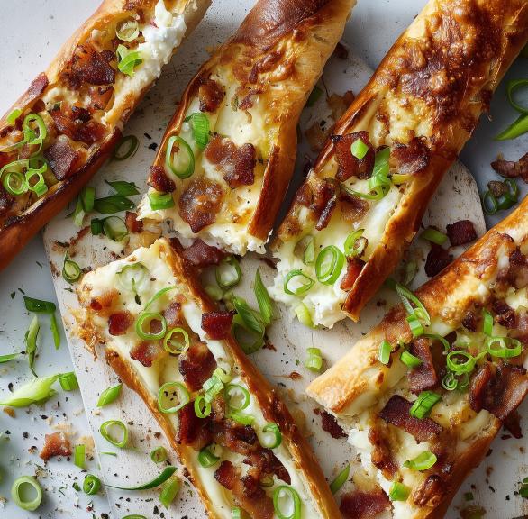 Laugenstangen Flammkuchen Style