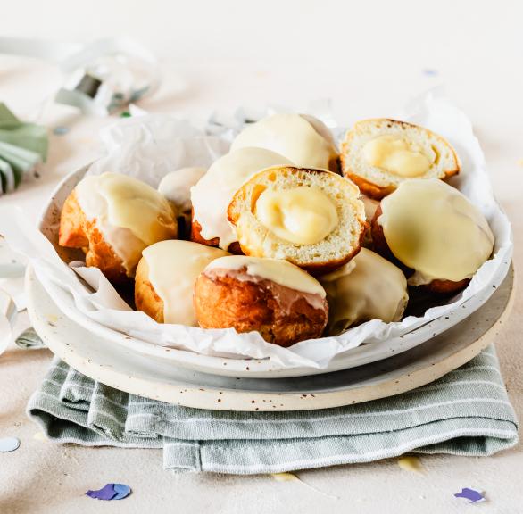 Mini-Berliner mit Eierlikör
