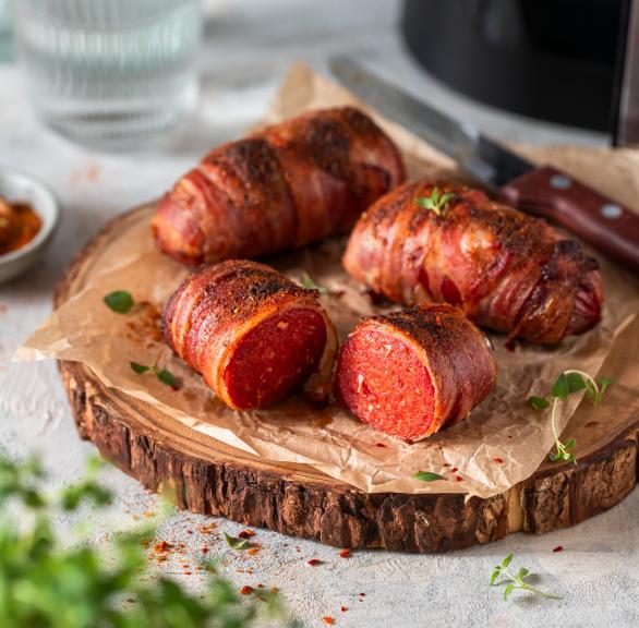 Sucuk im Speckmantel