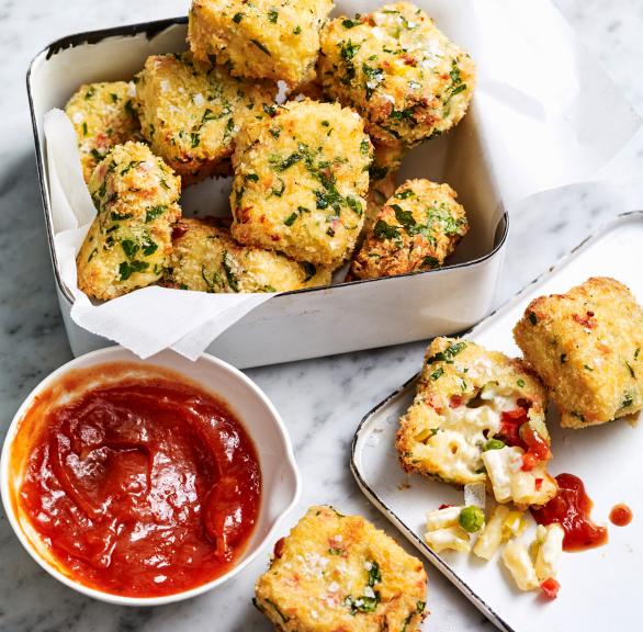 Gemüse-Mac-n-Cheese-Kroketten