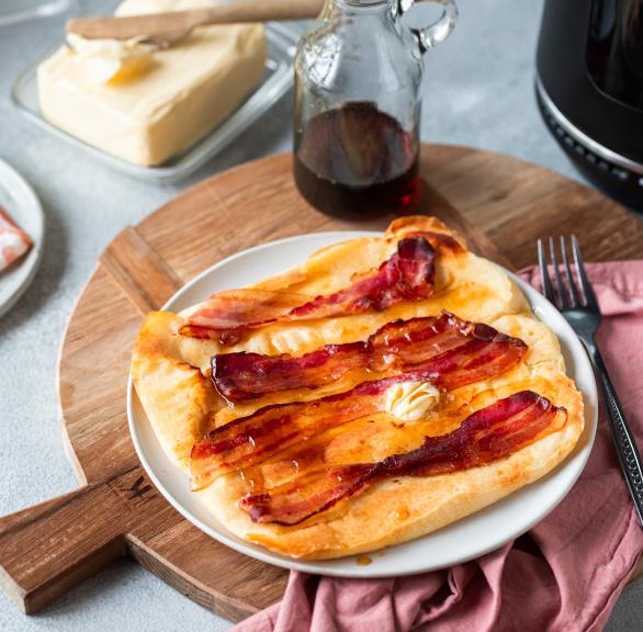 Fluffy Pancakes mit Bacon