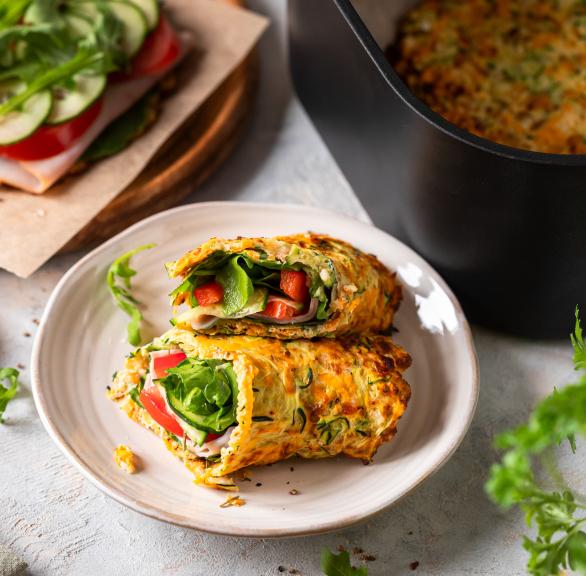 Proteinreiche Gemüsewraps aus dem Airfryer
