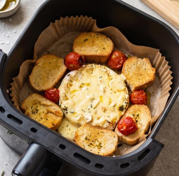 Gebackener Camembert mit Baguette