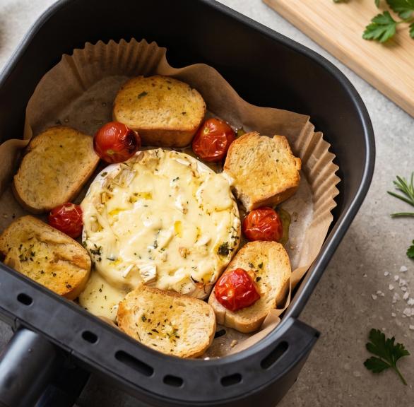 Gebackener Camembert mit Baguette
