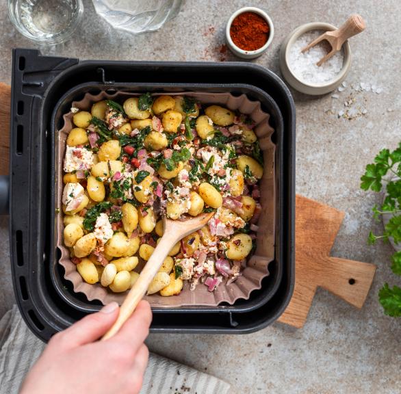5-Zutaten-Schinken-Feta-Gnocchi