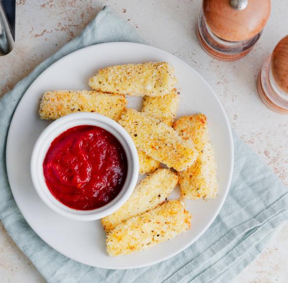 Crispy Homemade Mozzarella Sticks
