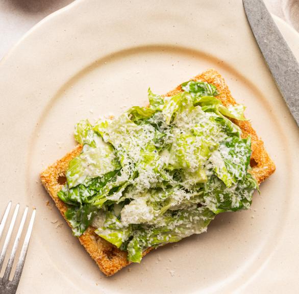 Crispy Loaded Caesar Waffles