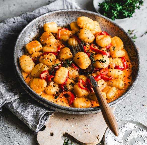 Cremige Gnocchi mit Paprika