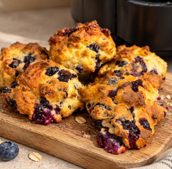 Hafer-Kekse mit Skyr und Heidelbeeren