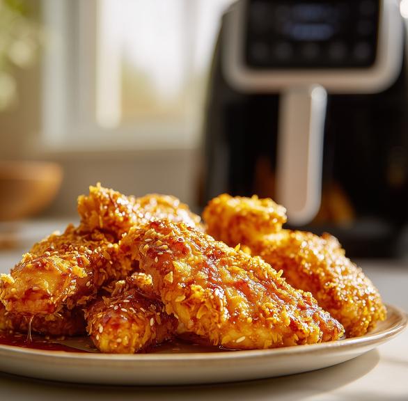 Scharfe Chicken Tenders mit Honig