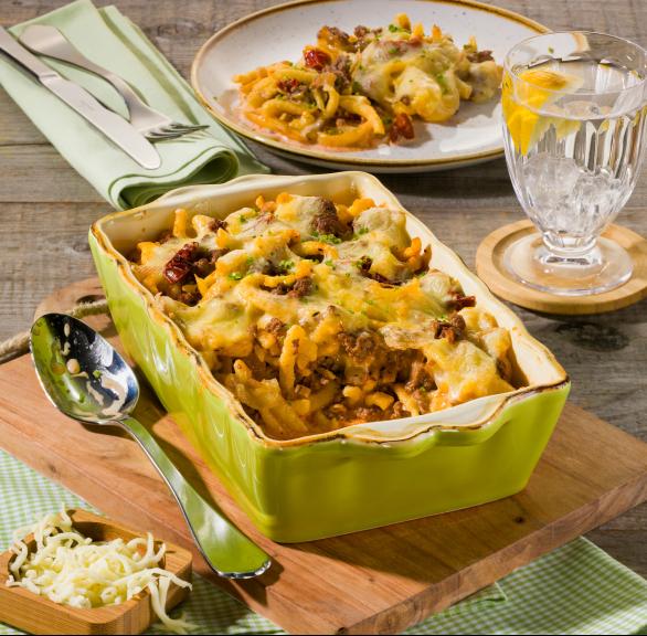 Spätzle-Hack-Auflauf