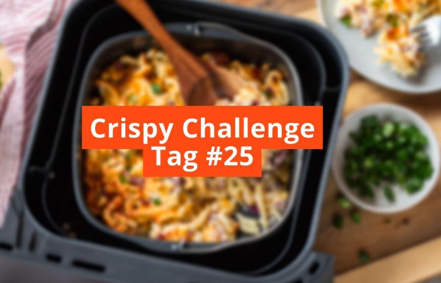 Unscharfes Bild mit Schriftzug Crispy Challenge Tag #25