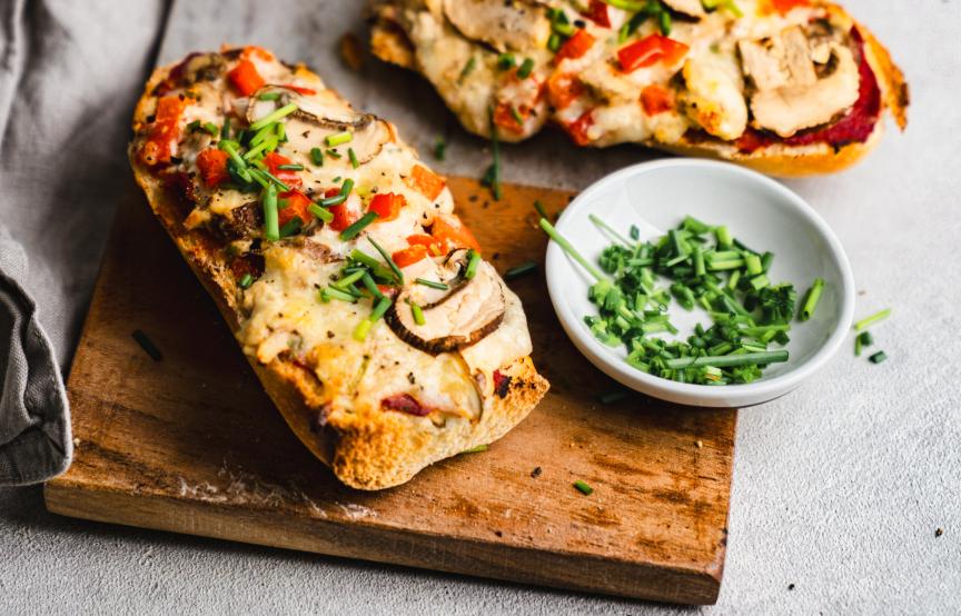 Bistro-Baguette mit Pilzen
