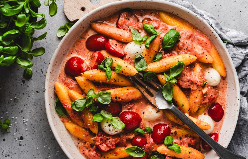Schupfnudelpfanne Tomate-Mozzarella