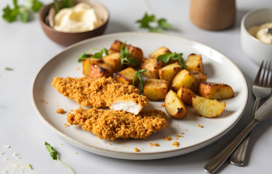 Knuspriger Hähnchen-Protein-Teller