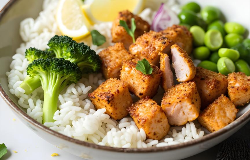 Knuspriger Lachs mit Brokkoli