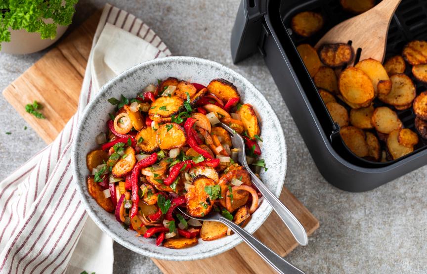 Veganer Kartoffelsalat extra knusprig