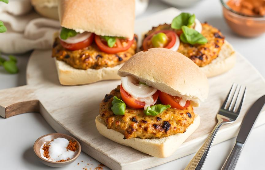 Thunfisch-Burger mit extra viel Protein einfach selber machen