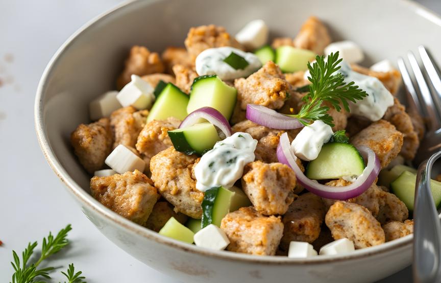 Zaziki-Hähnchen-Gurken-Salat