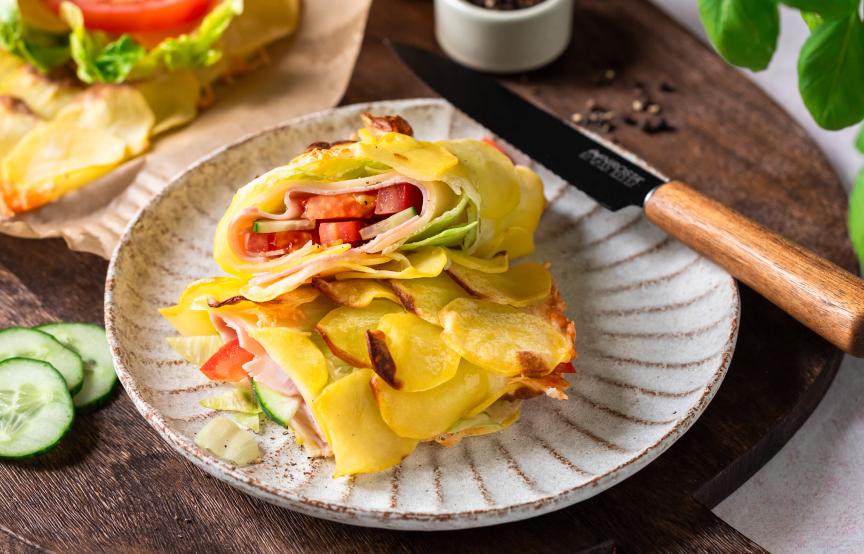 Knuspriger Airfryer-Kartoffel-Wrap