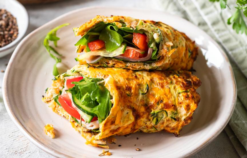 Proteinreiche Gemüsewraps aus dem Airfryer