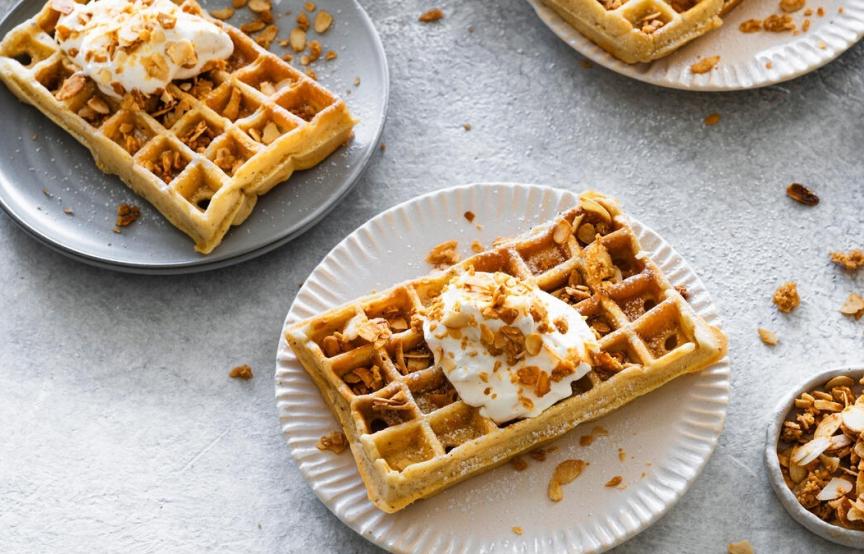 Fertig gekaufte Waffeln aufbacken Airfryer