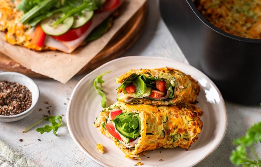 Proteinreiche Gemüsewraps aus dem Airfryer