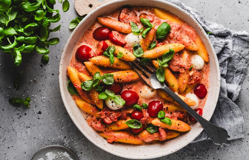 Schupfnudelpfanne Tomate-Mozzarella