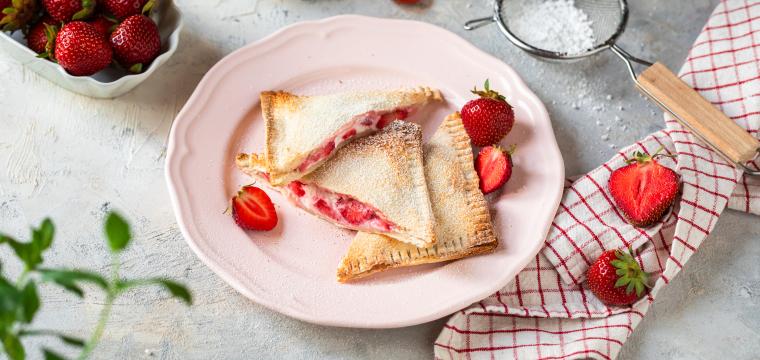 Erdbeer-Toasties mit Vanillecreme