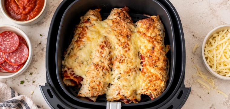 Pizza Rolls aus Wraps