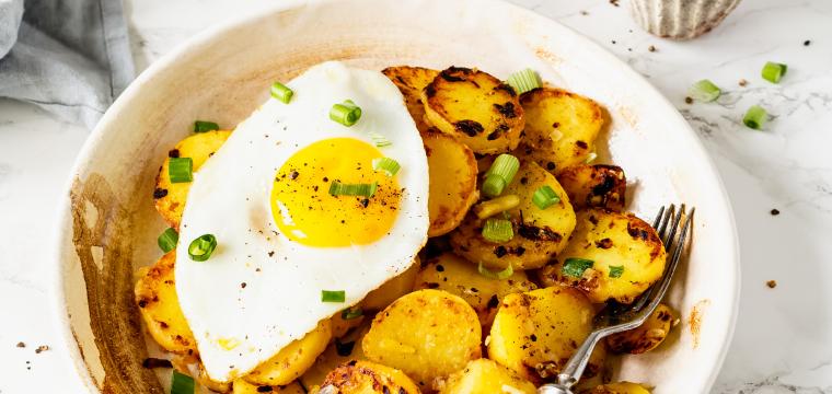 Krosse Bratkartoffeln mit Spiegelei Krosse Bratkartoffeln mit Spiegelei