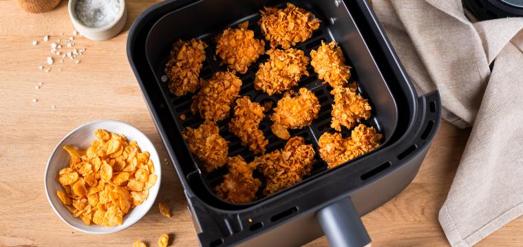 Krosse Chicken Nuggets mit Cornflakes Krosse Chicken Nuggets mit Cornflakes