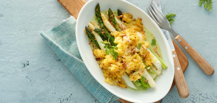 Spargel mit Kartoffelkruste