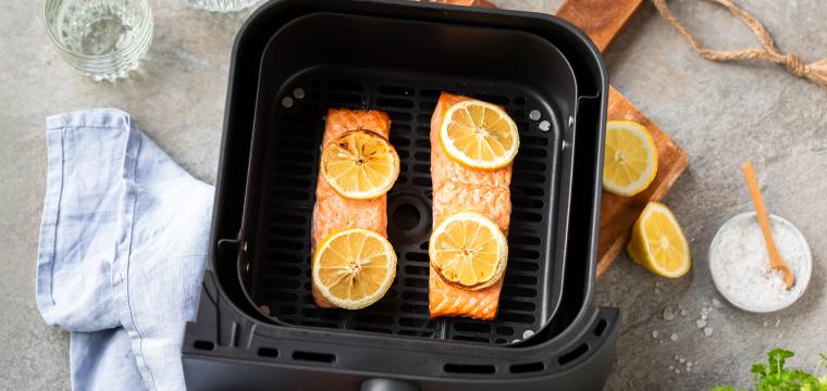 Lachs aus der Heißluftfritteuse