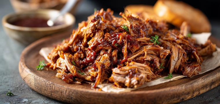 Zartes Pulled Pork in BBQ-Rub