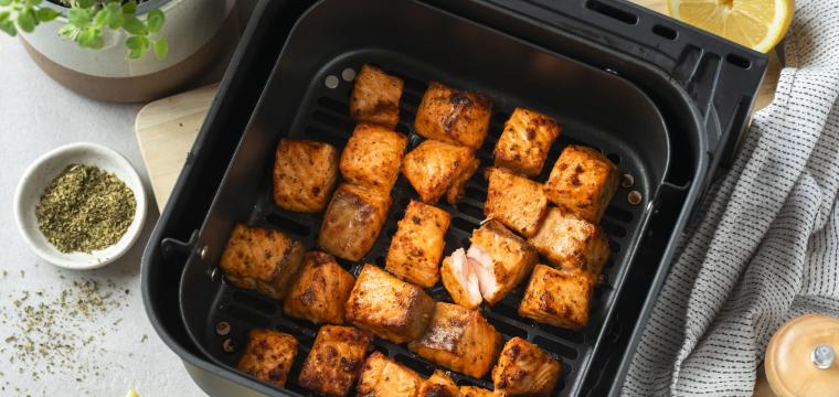 Lachs-Würfel aus dem Airfryer
