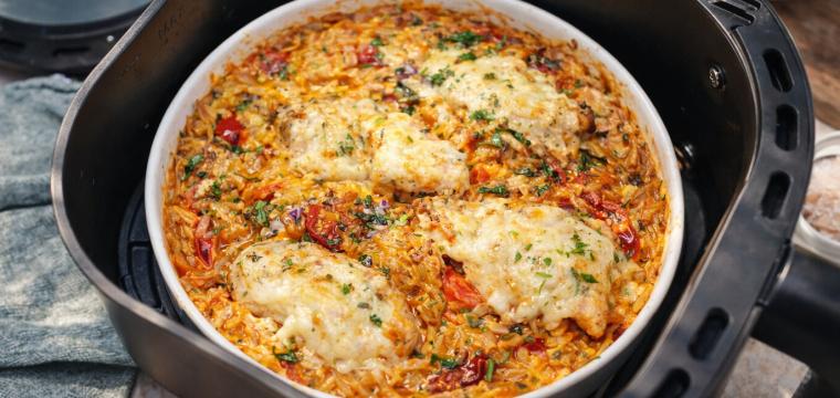 Orzo-Hähnchen-Blech