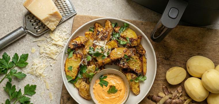 Knusprige Parmesan Wedges