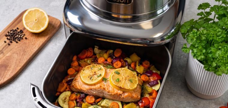 Zitronen-Lachs auf Sommergemüse