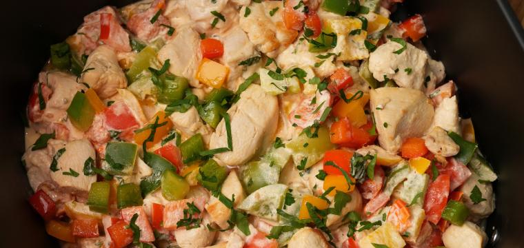 Hähnchen-Paprika-Pfanne